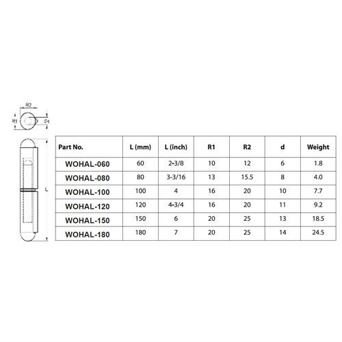 WELD ON HINGE 120MM ALUMINIUM